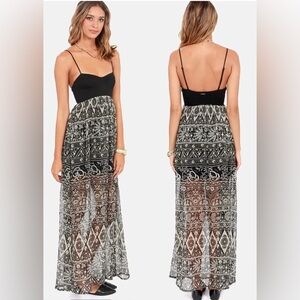 Billabong Sweet Lyrics Maxi Dress with half and bra top.
